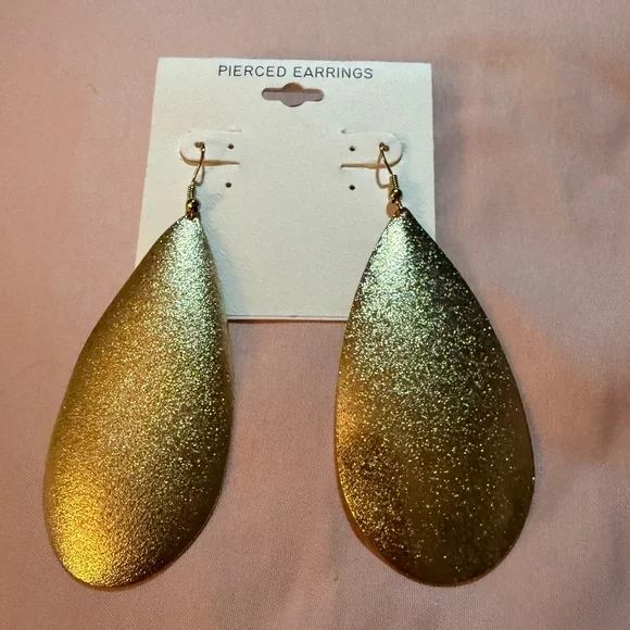 Gold Teardrop Earrings NWT - Picture 3 of 5